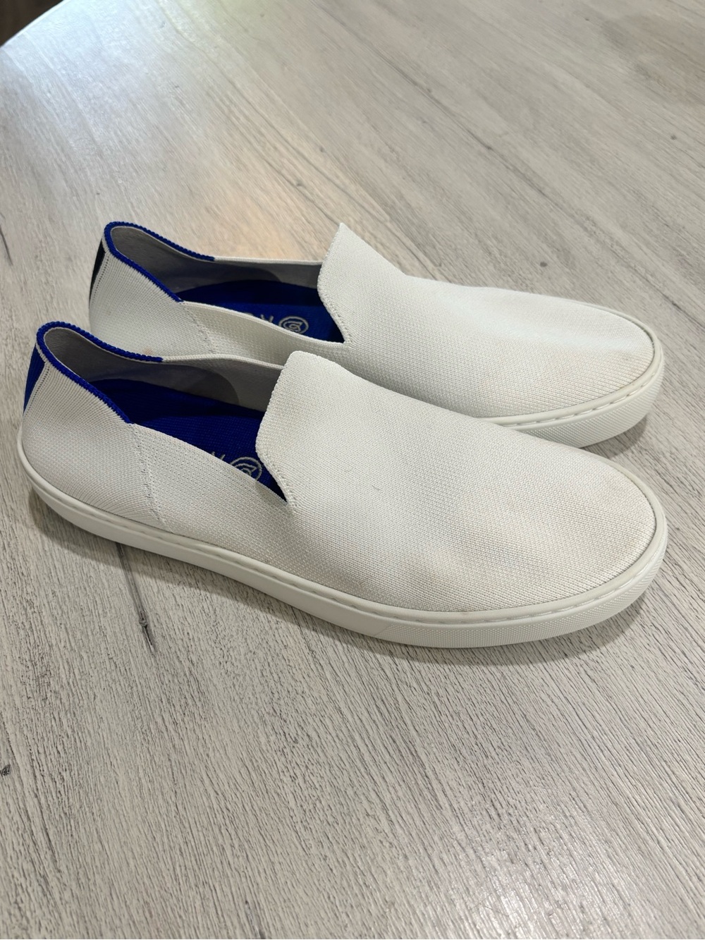 ROTHY’S Women’s White Knit THE ORIGINAL SLIP ON Shoes Lined Washable Size 9